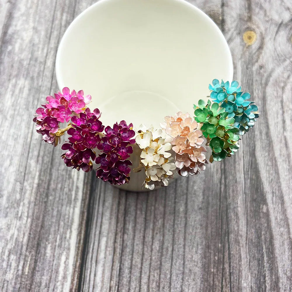 Brinco de Argola Floral