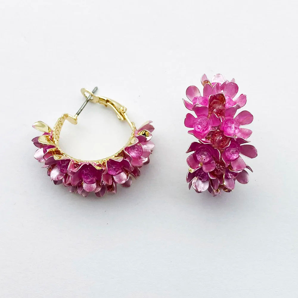 Brinco de Argola Floral