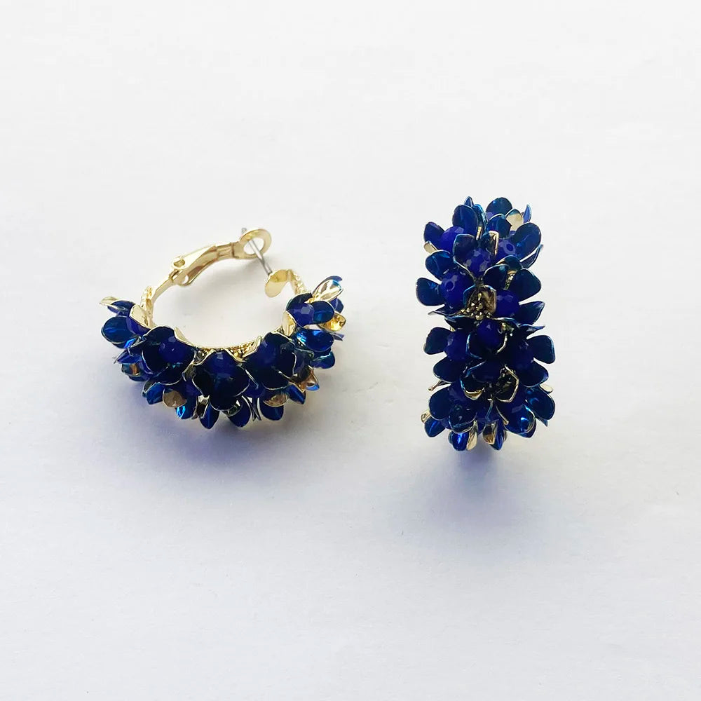 Brinco de Argola Floral