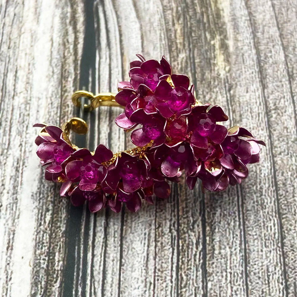 Brinco de Argola Floral