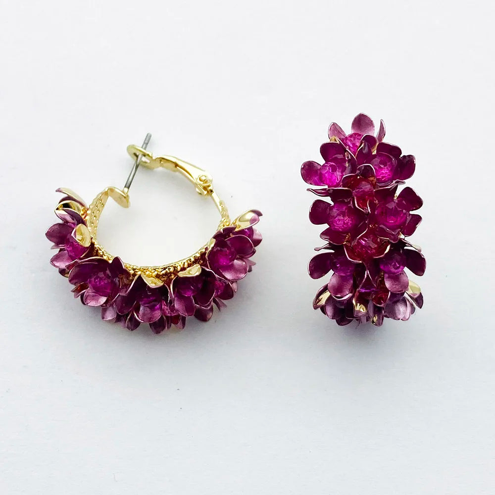 Brinco de Argola Floral