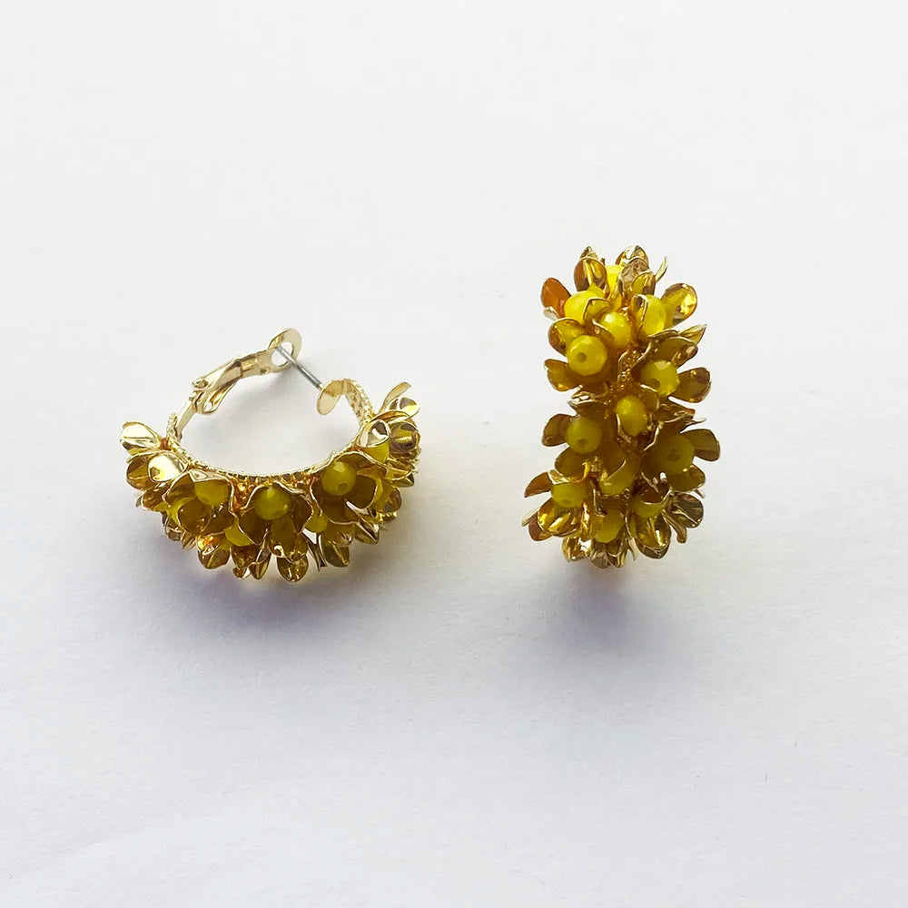 Brinco de Argola Floral