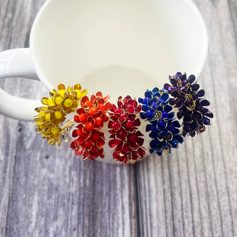 Brinco de Argola Floral