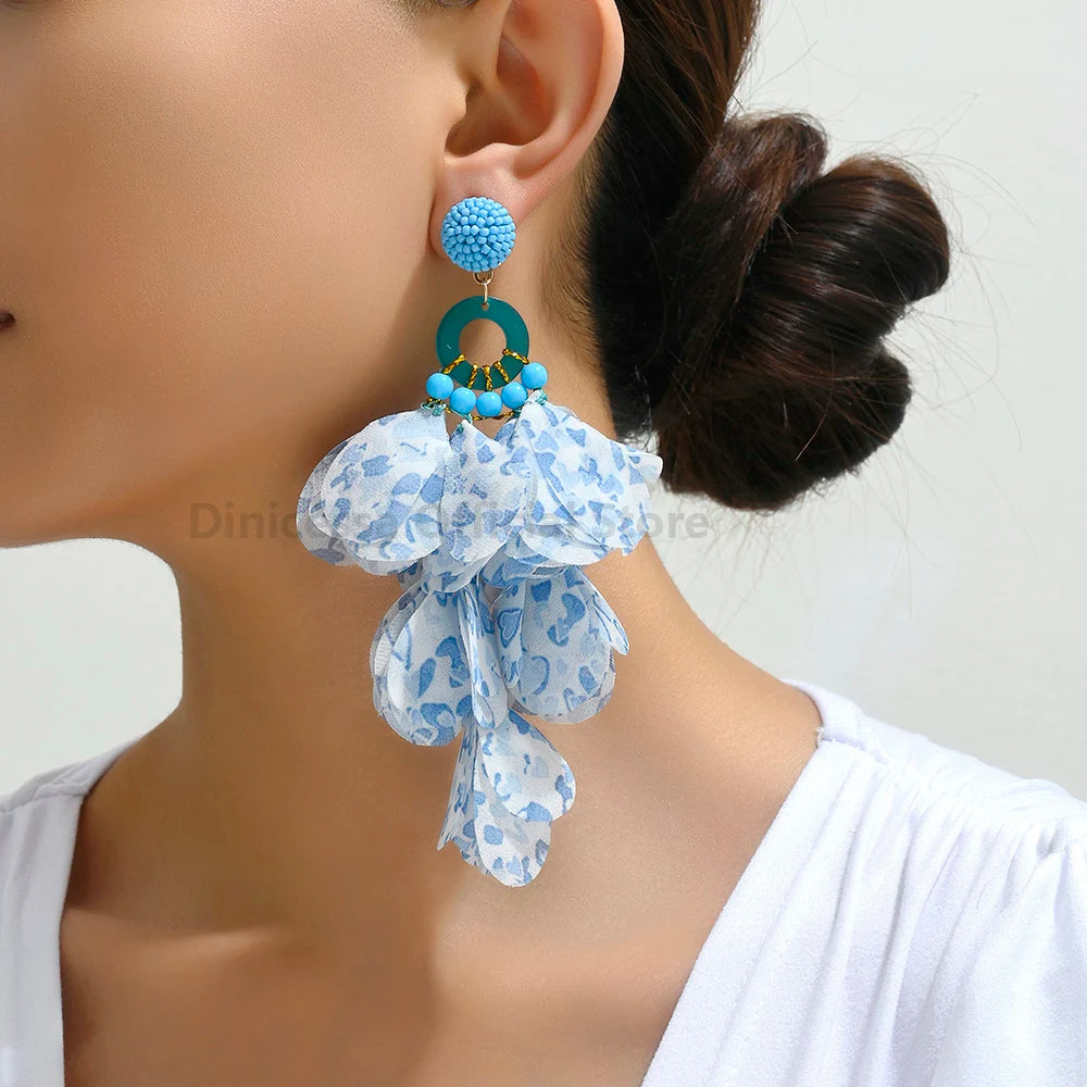 Brincos Glamour Floral Leopard