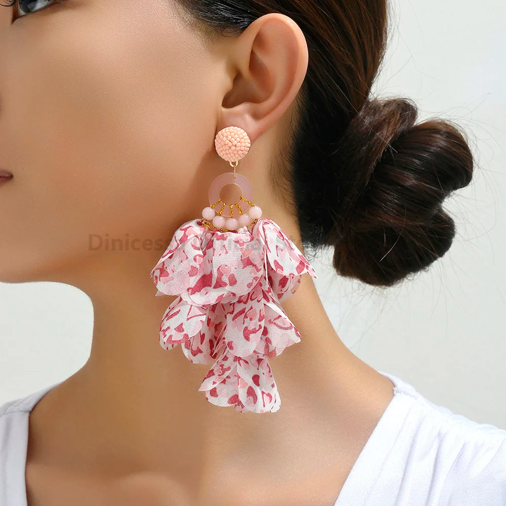 Brincos Glamour Floral Leopard