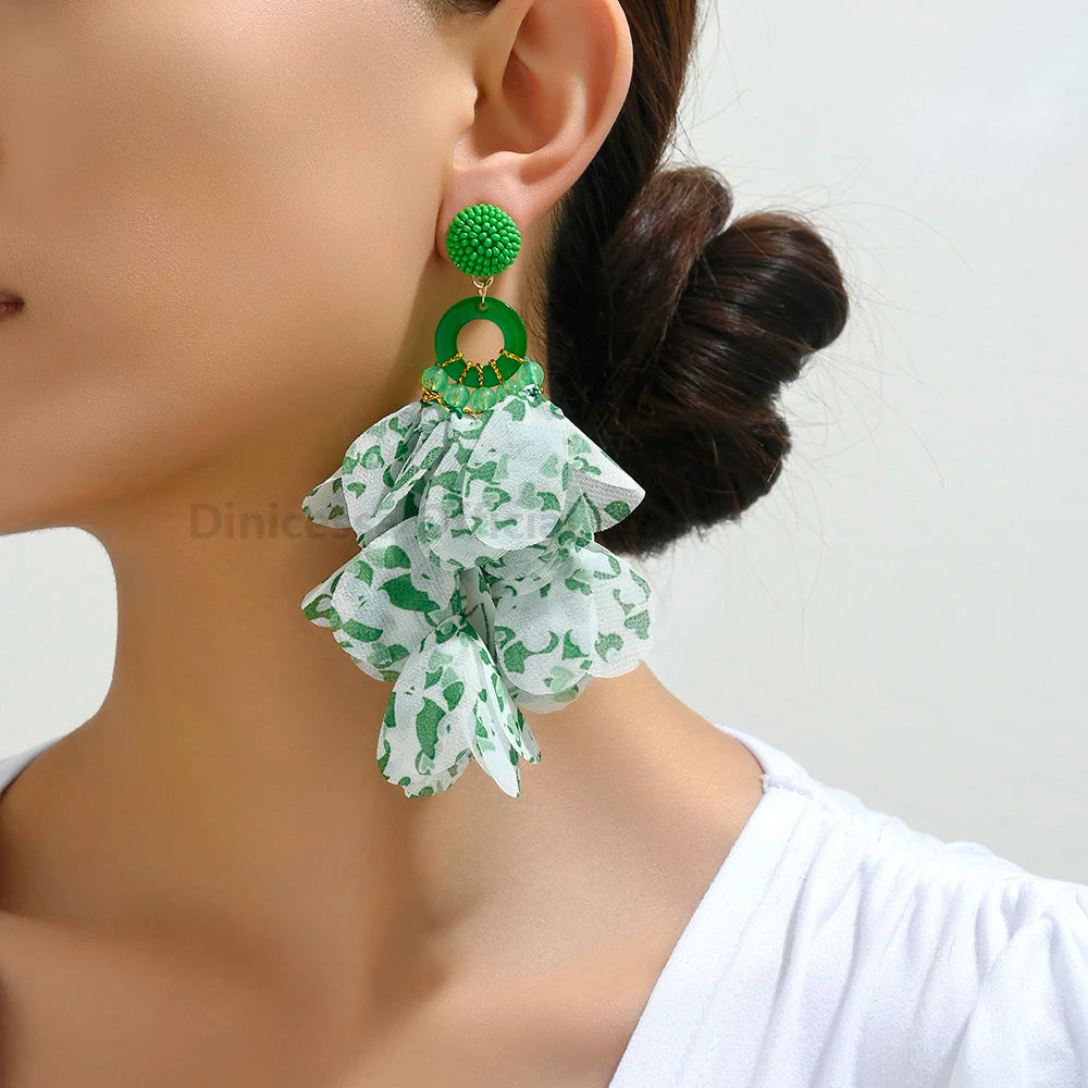 Brincos Glamour Floral Leopard