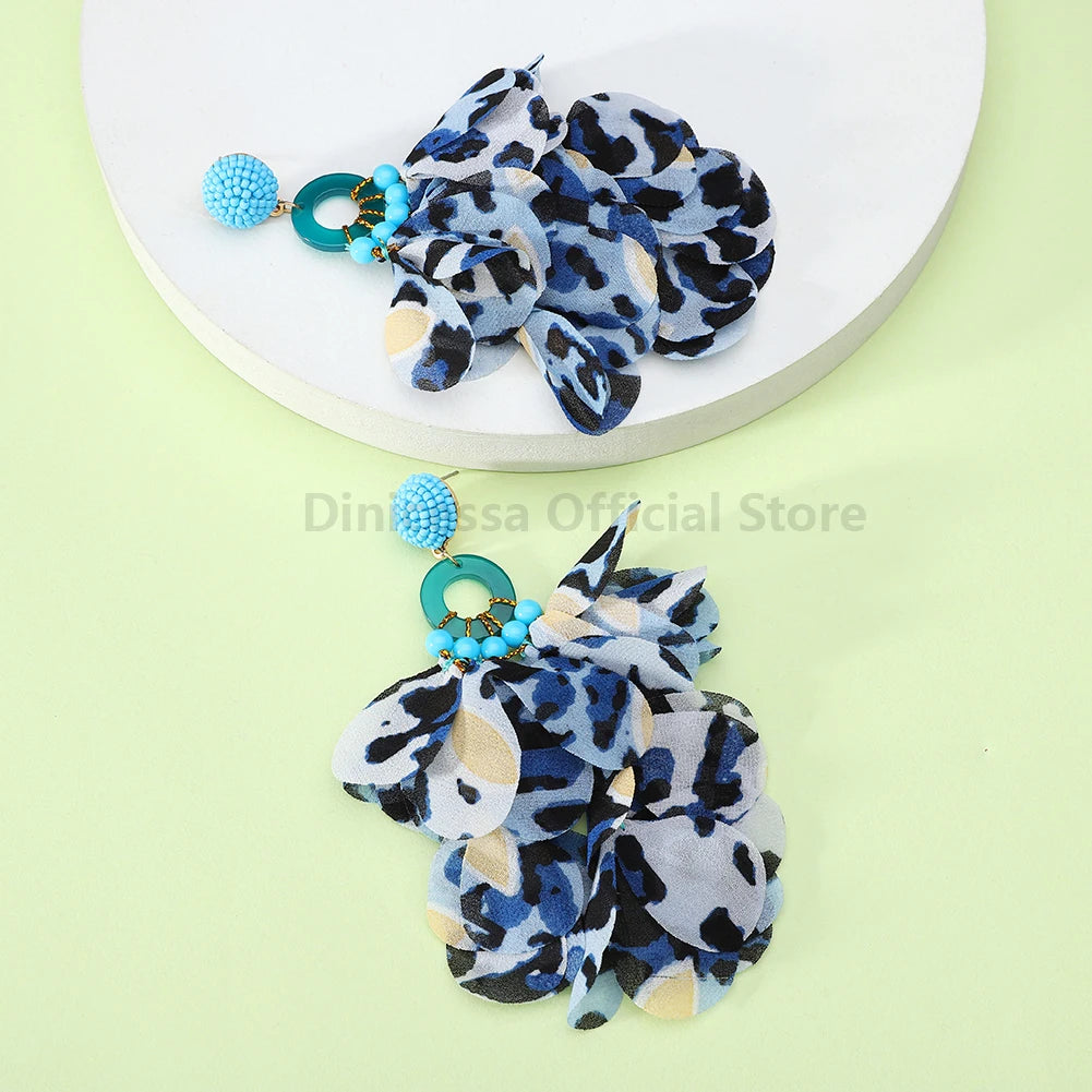 Brincos Glamour Floral Leopard