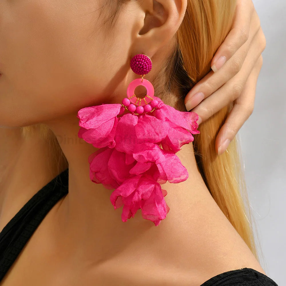 Brincos Glamour Floral Leopard