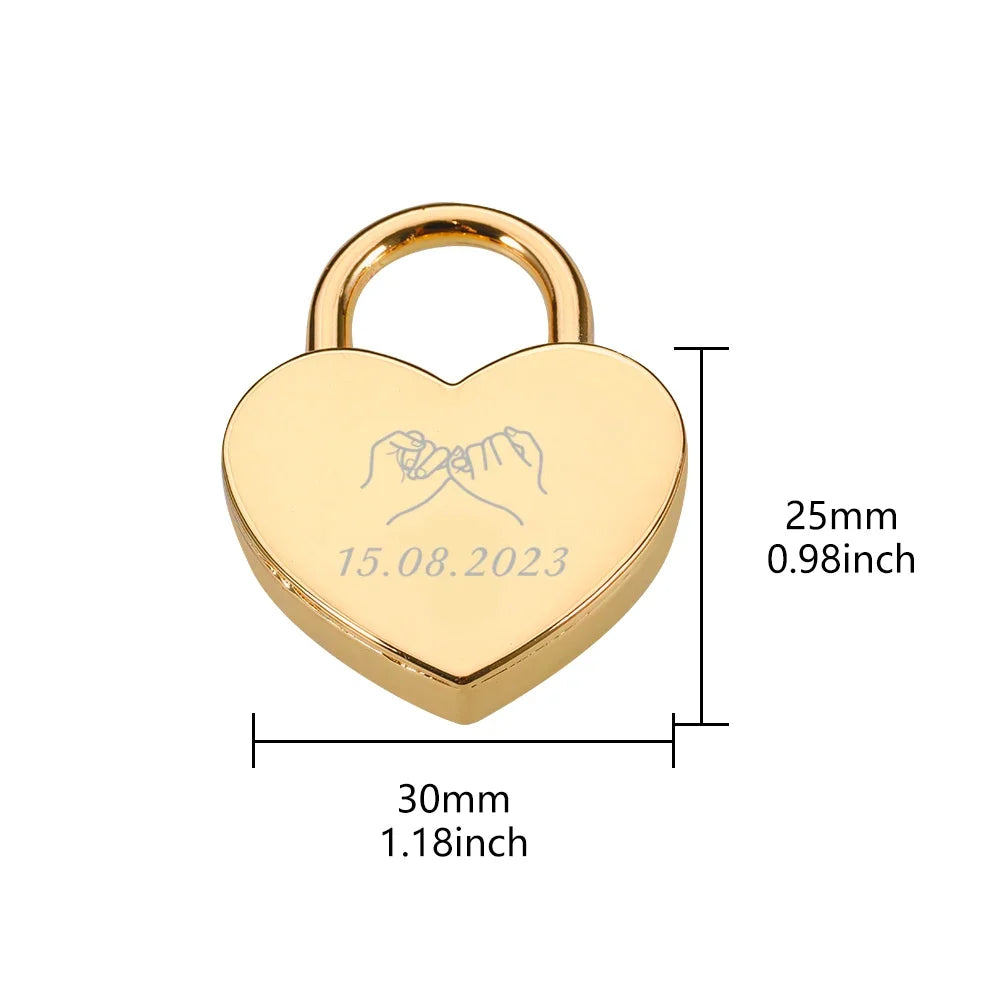 Chaveiro Cadeado do Amor Personalizado