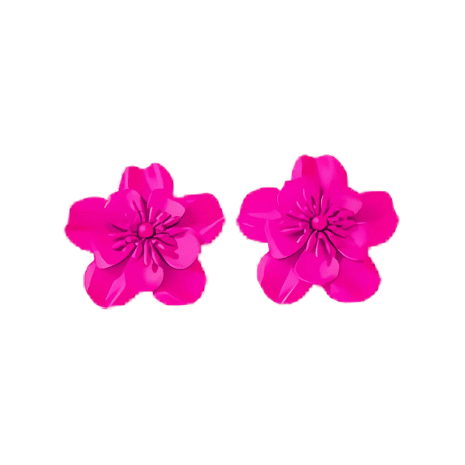Brincos Florais Esmaltados Coloridos